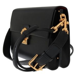 Dolce & Gabbana Black Leather Lucia Messenger Bag